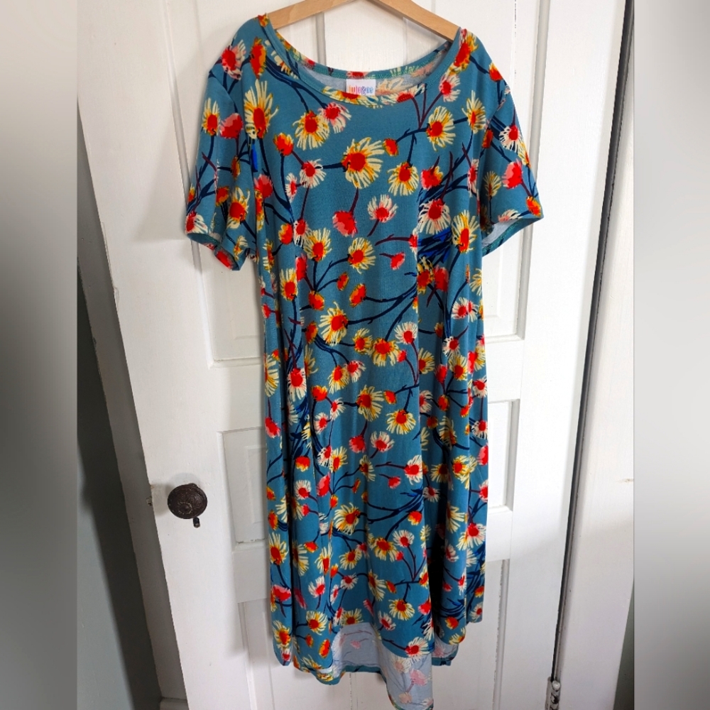 Small floral LuLaRoe Tshirt dress